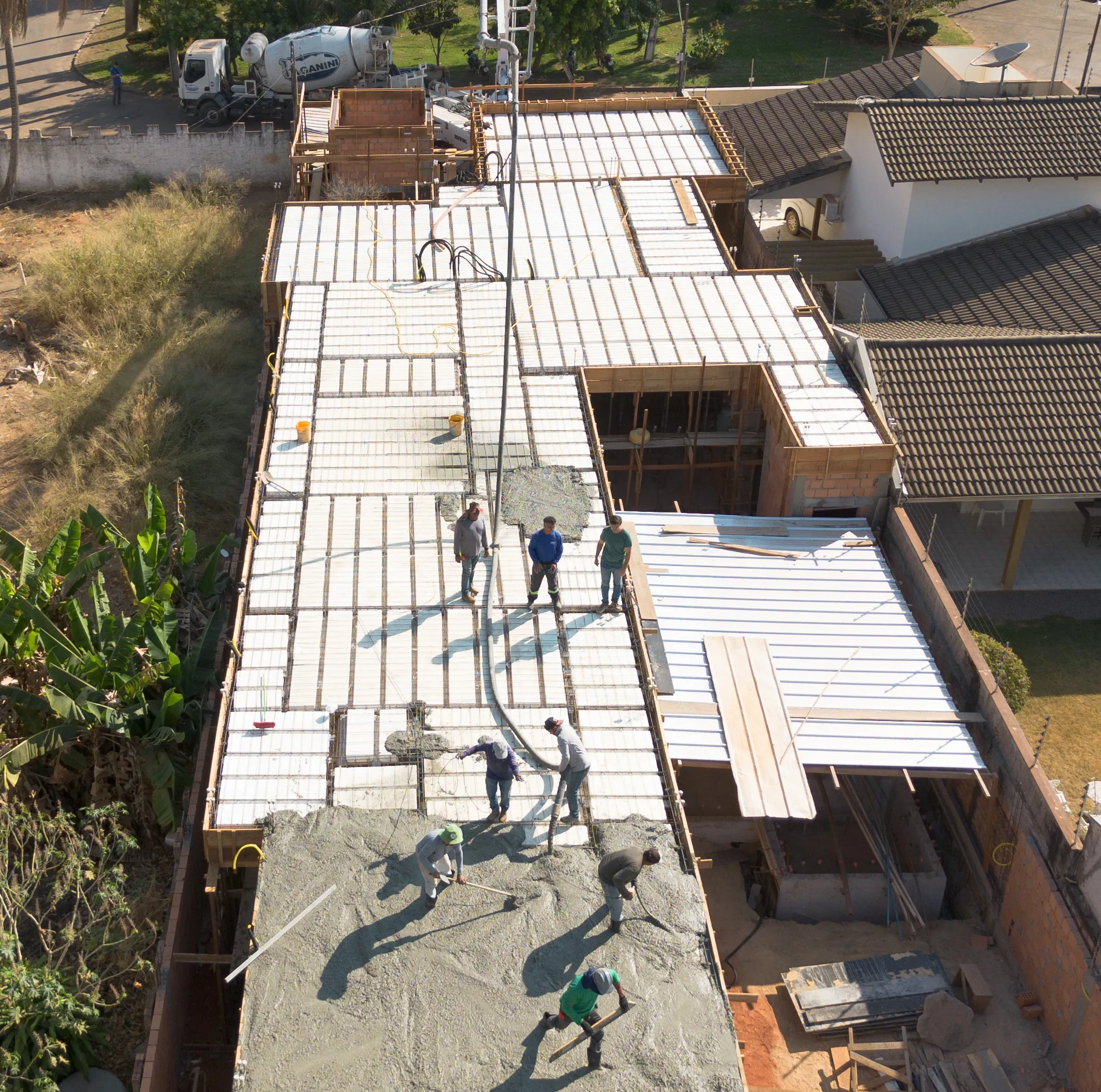 Concretagem da laje · obra Proatto